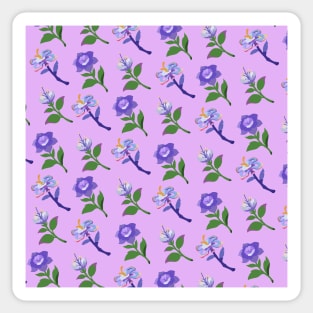Sumeru Flowers Print (Purple) Sticker